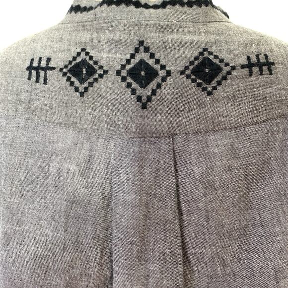 NEW Raven + Lily Farima Embroidered Kaftan Shirtdress Maxi Dress Small - Picture 7 of 12